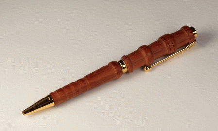 Padouk stylo bois fait main