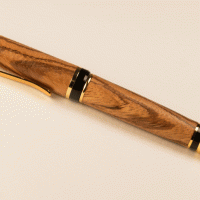 Zebrano stylo bois fait main